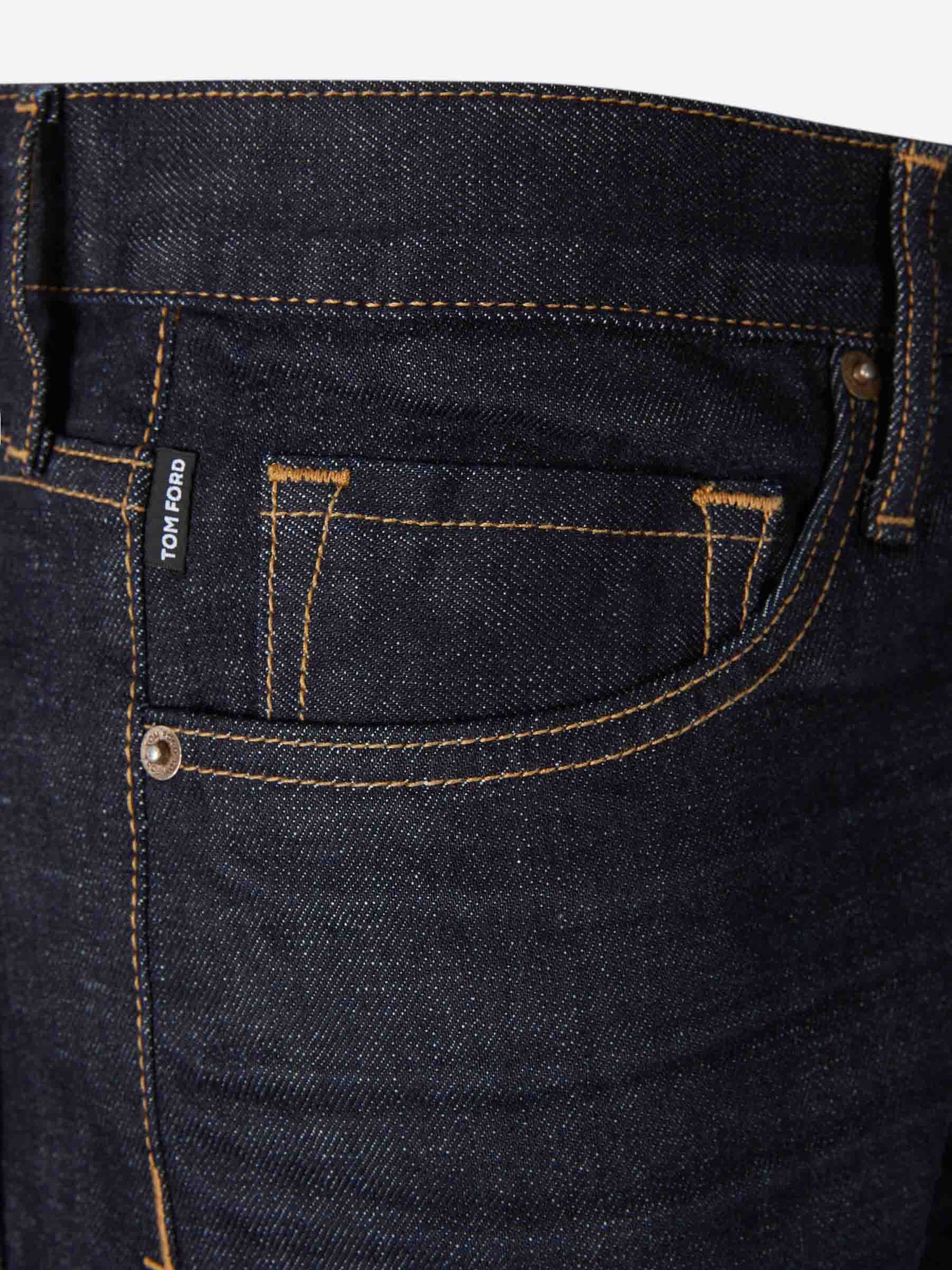Outlet online Tom Ford Hombre Jeans Slim color Azul Denim Oscuro sku 522-003006 01 - Foto 3