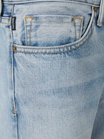 Outlet online Tom Ford Hombre Jeans Slim color Azul Denim Claro sku 522-003007 01 - Foto 3