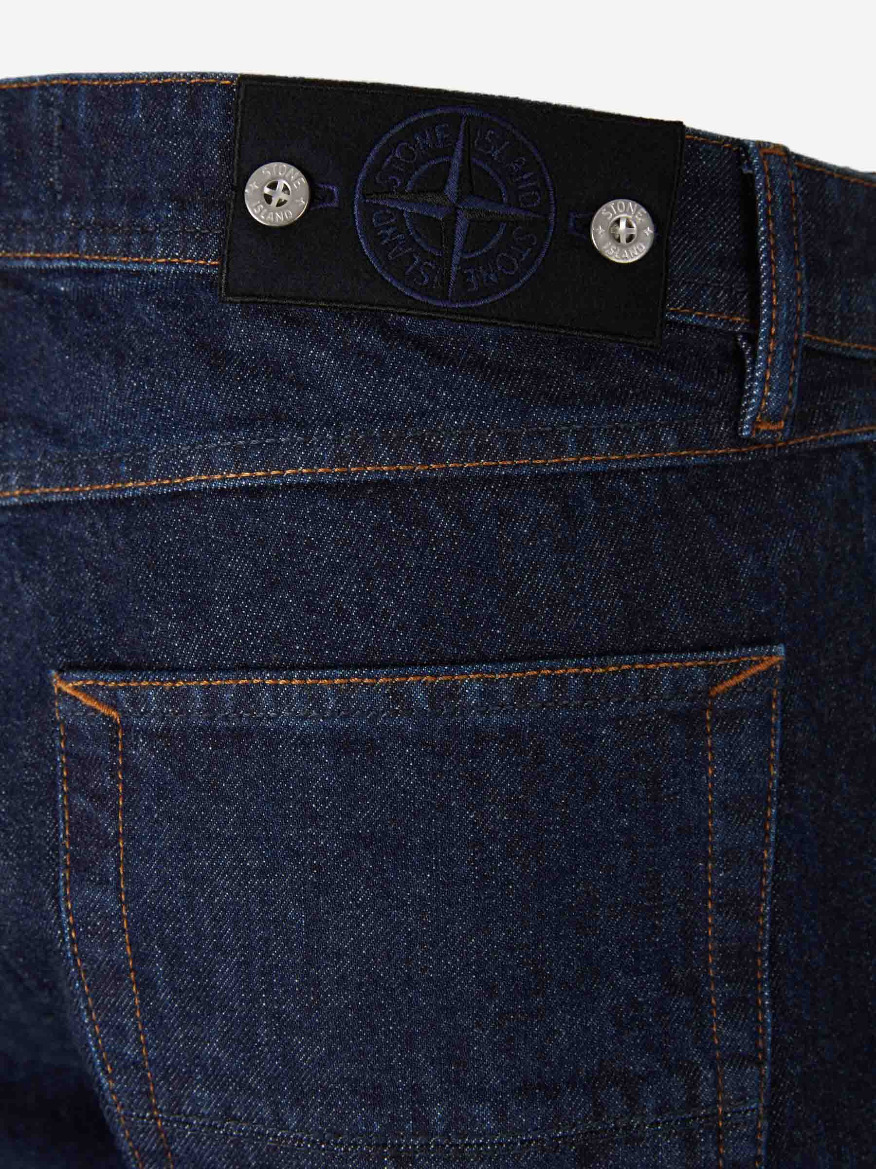 Stone Island Hombre Barcelona Jeans Rectos Algodón color Azul Denim Oscuro sku 522-003023 01 - Foto 4