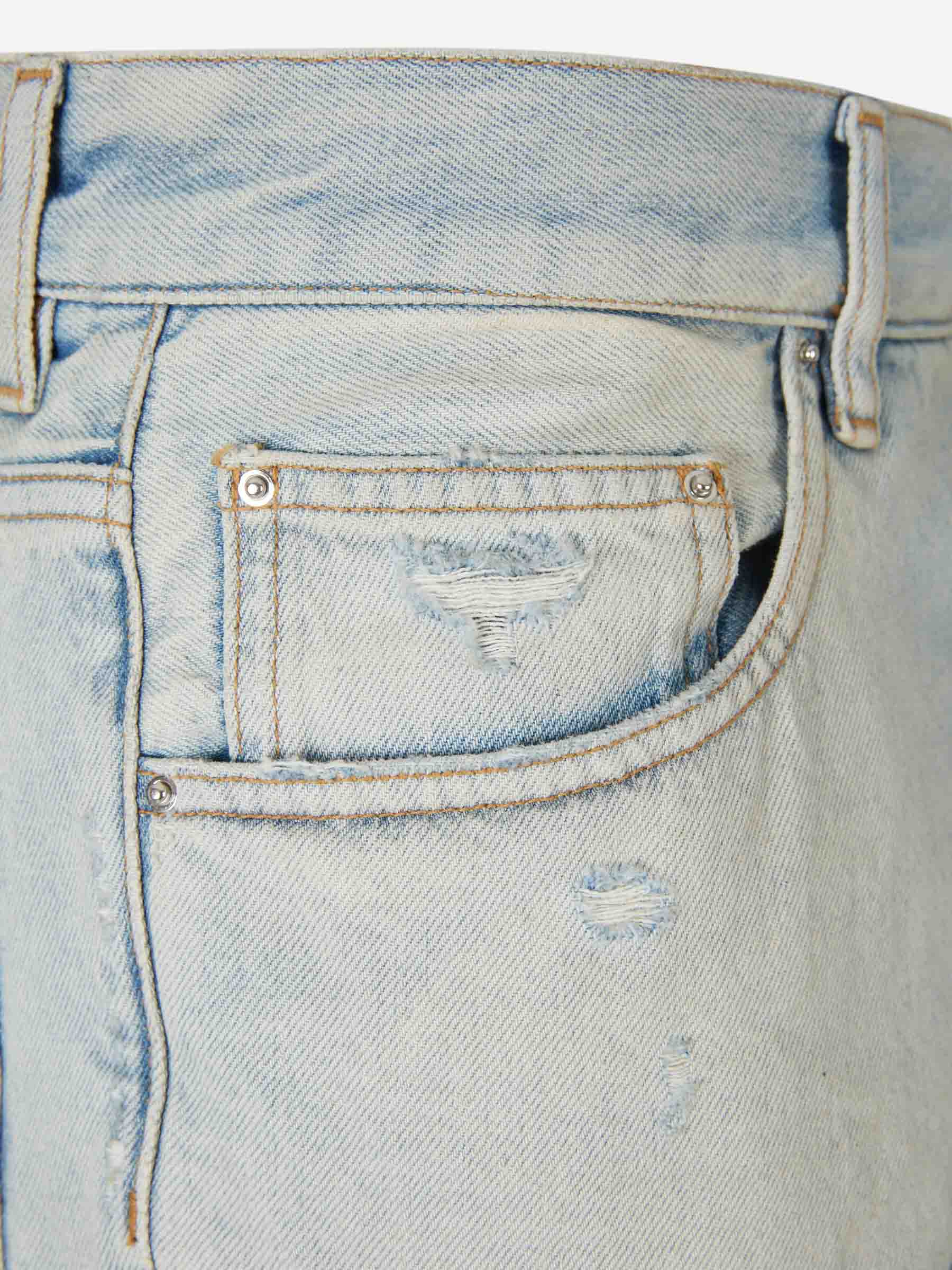 Outlet online Amiri Hombre Jeans Straight Flare color Azul Denim Claro sku 522-003025 01 - Foto 3