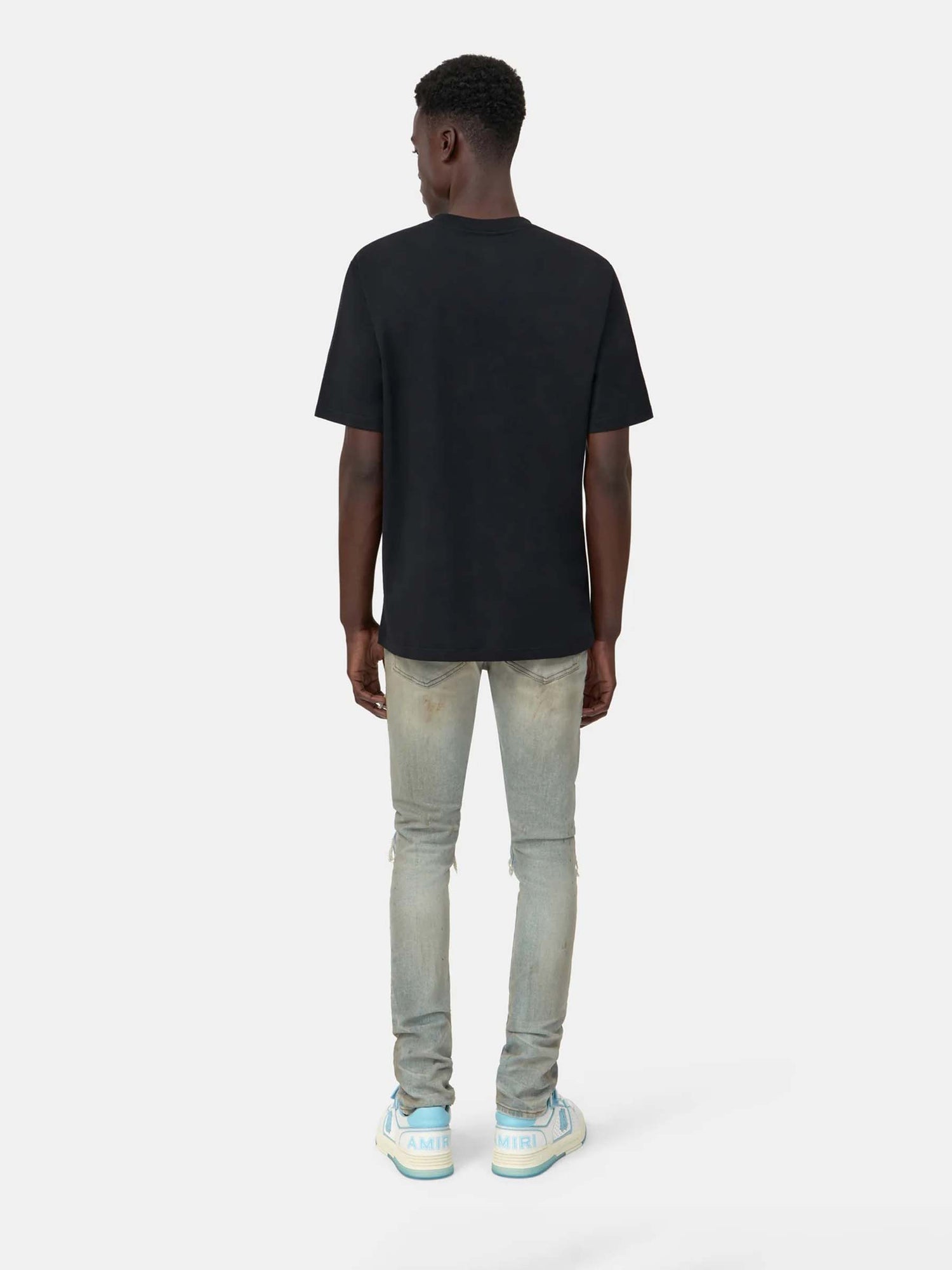 Outlet online Amiri Hombre Jeans DIstressed Algodón color Gris Piedra sku 522-003027 01 - Foto 3