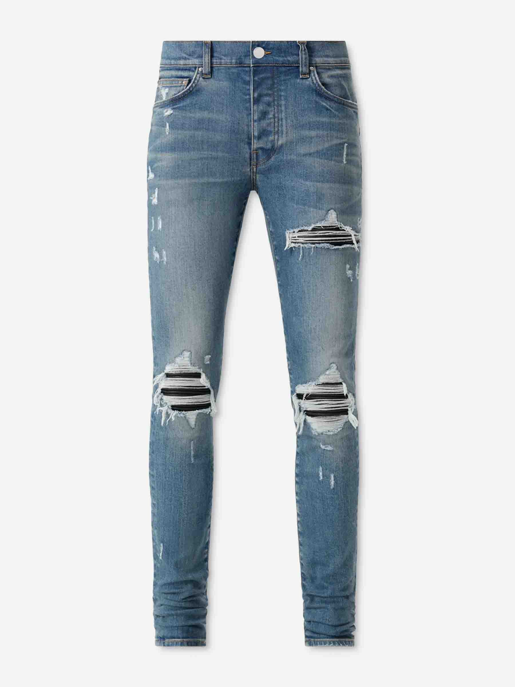 Amiri Hombre Barcelona Jeans Skinny Rotos color Azul Denim Oscuro sku 522-003030 01 - Foto 1