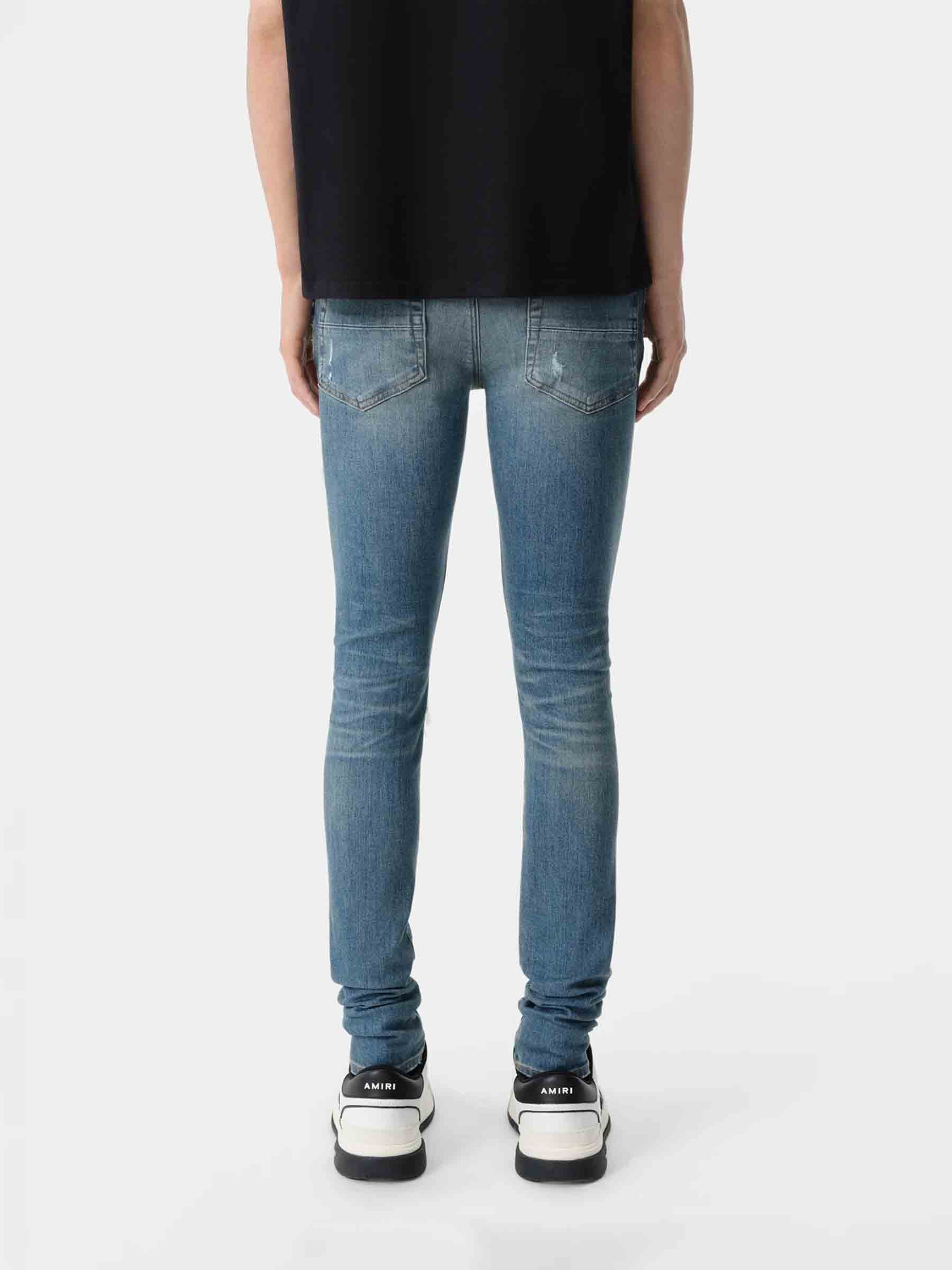 Amiri Hombre Barcelona Jeans Skinny Rotos color Azul Denim Oscuro sku 522-003030 01 - Foto 3