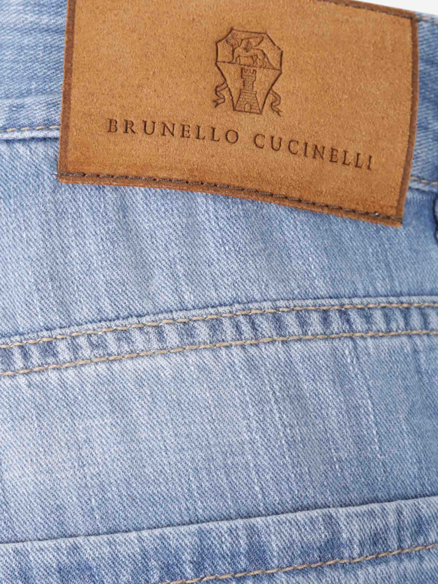 Brunello Cucinelli Hombre Barcelona Jeans Rectos algodón color Azul Denim sku 522-003037 01 - Foto 3
