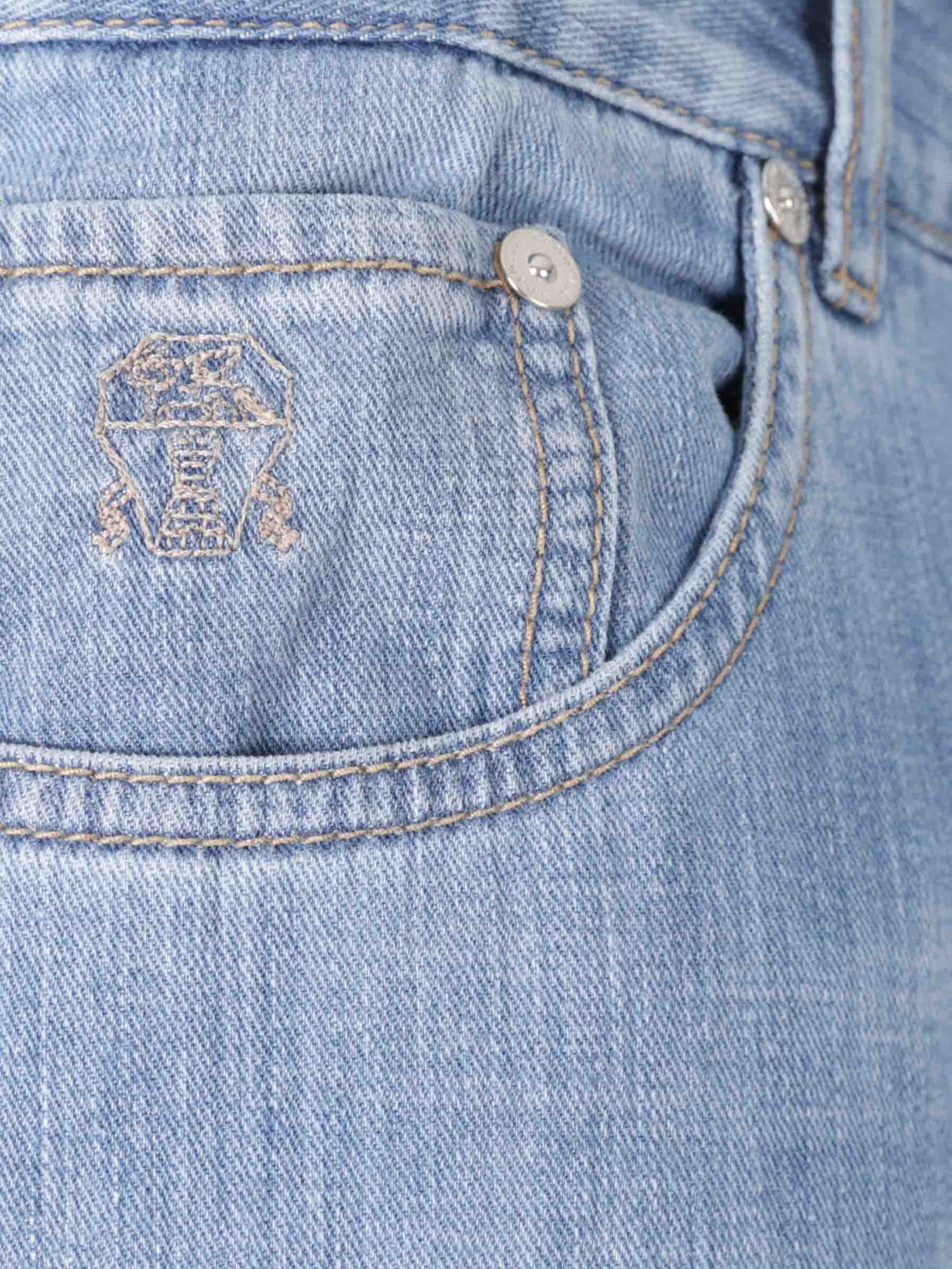 Brunello Cucinelli Hombre Barcelona Jeans Rectos algodón color Azul Denim sku 522-003037 01 - Foto 4