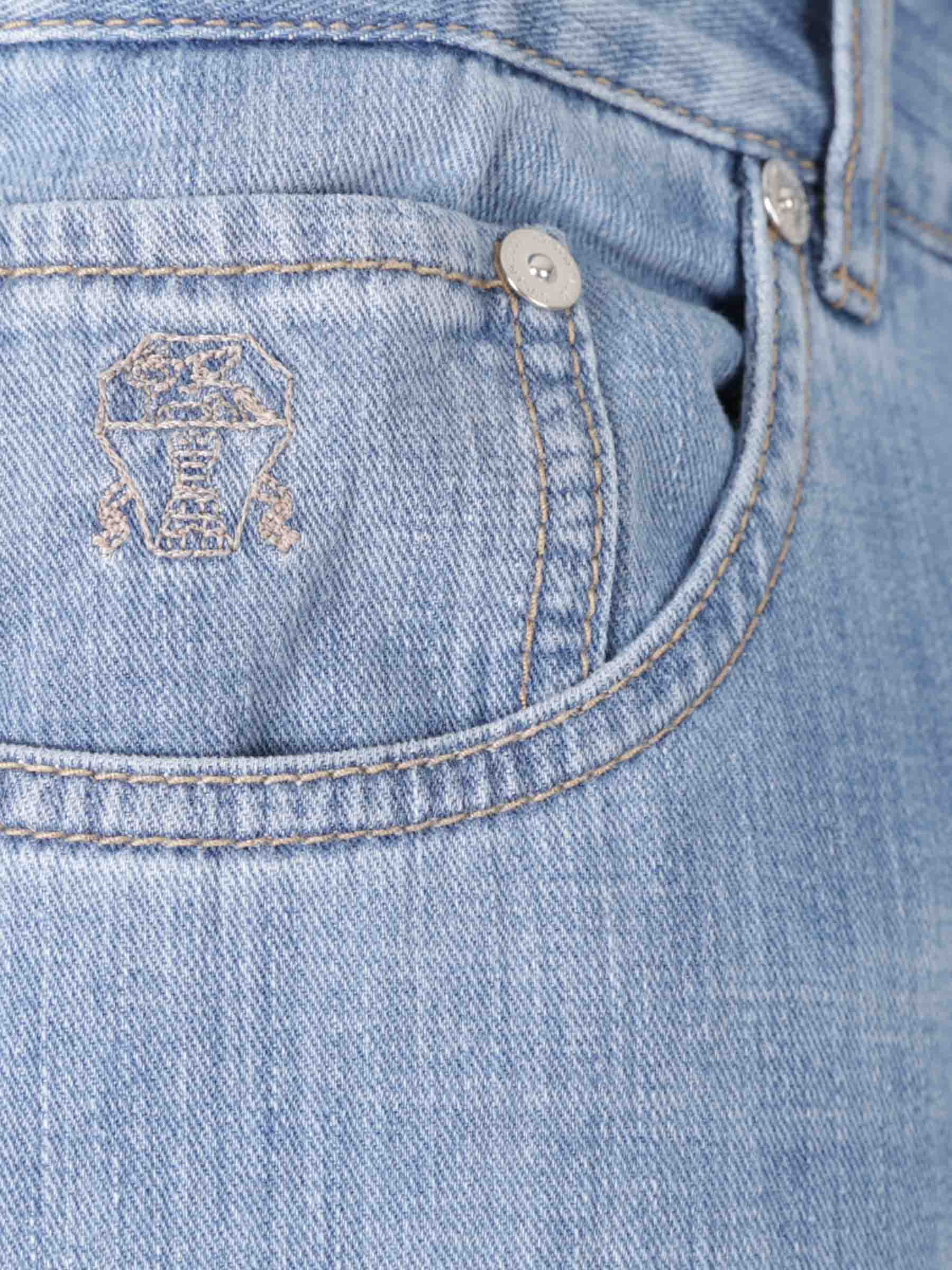 Brunello Cucinelli Hombre Barcelona Jeans Rectos algodón color Azul Denim sku 522-003037 01 - Foto 4