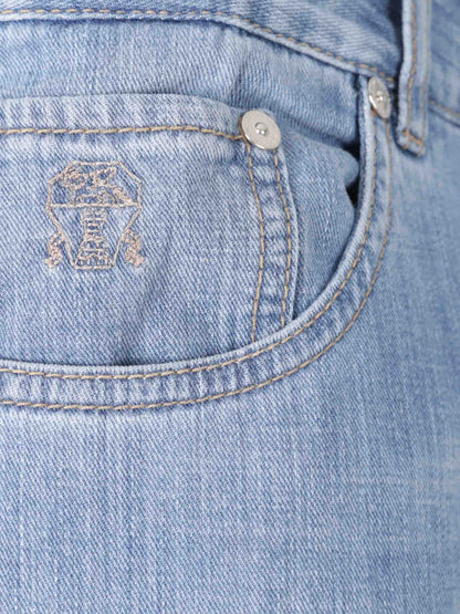 Brunello Cucinelli Hombre Barcelona Jeans Rectos algodón color Azul Denim sku 522-003037 01 - Foto 4