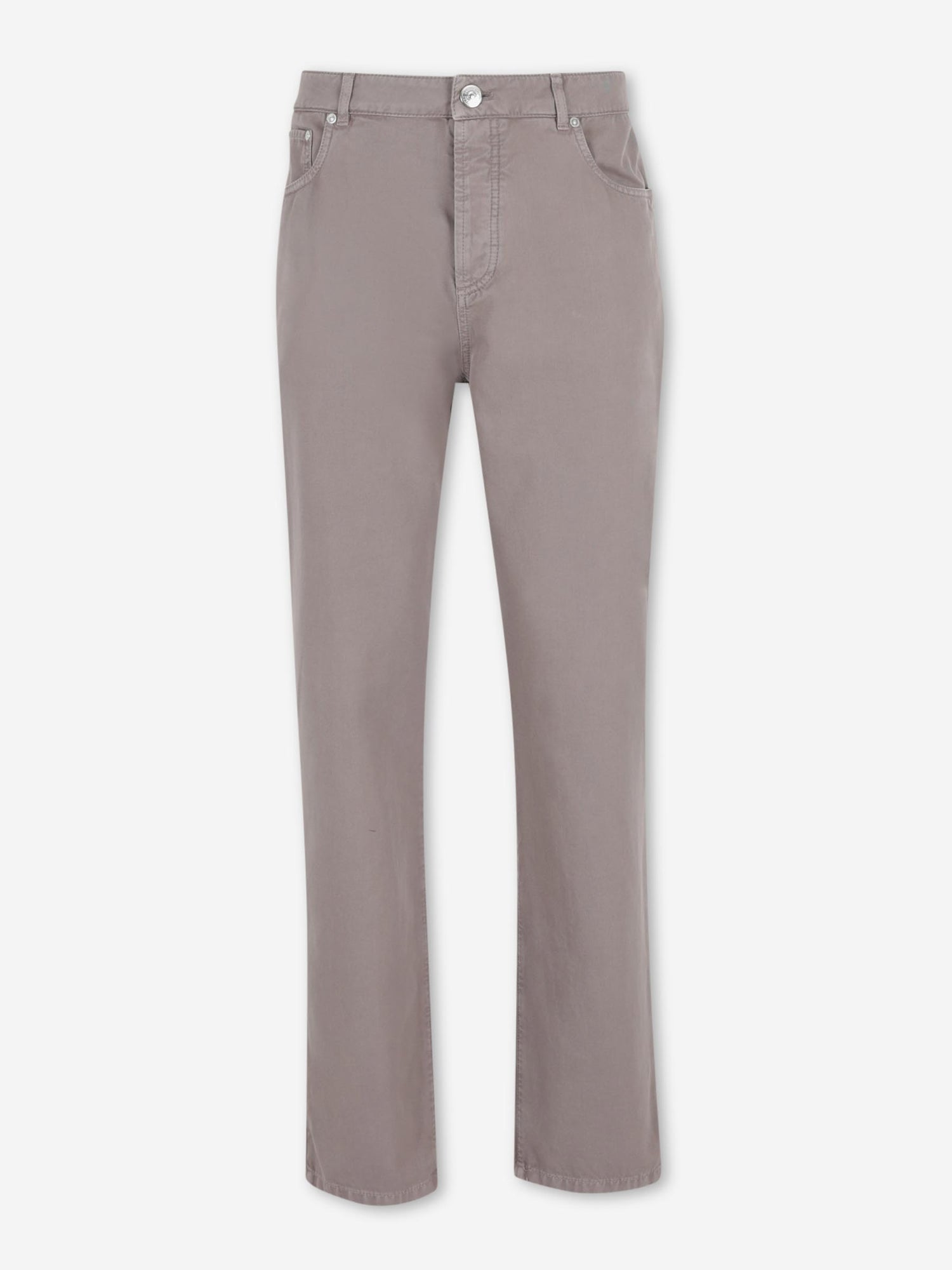 Brunello Cucinelli Hombre Barcelona Pantalones Rectos Algodón color Taupe sku 522-003038 01 - Foto 1