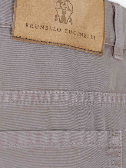 Brunello Cucinelli Hombre Barcelona Pantalones Rectos Algodón color Taupe sku 522-003038 01 - Foto 3
