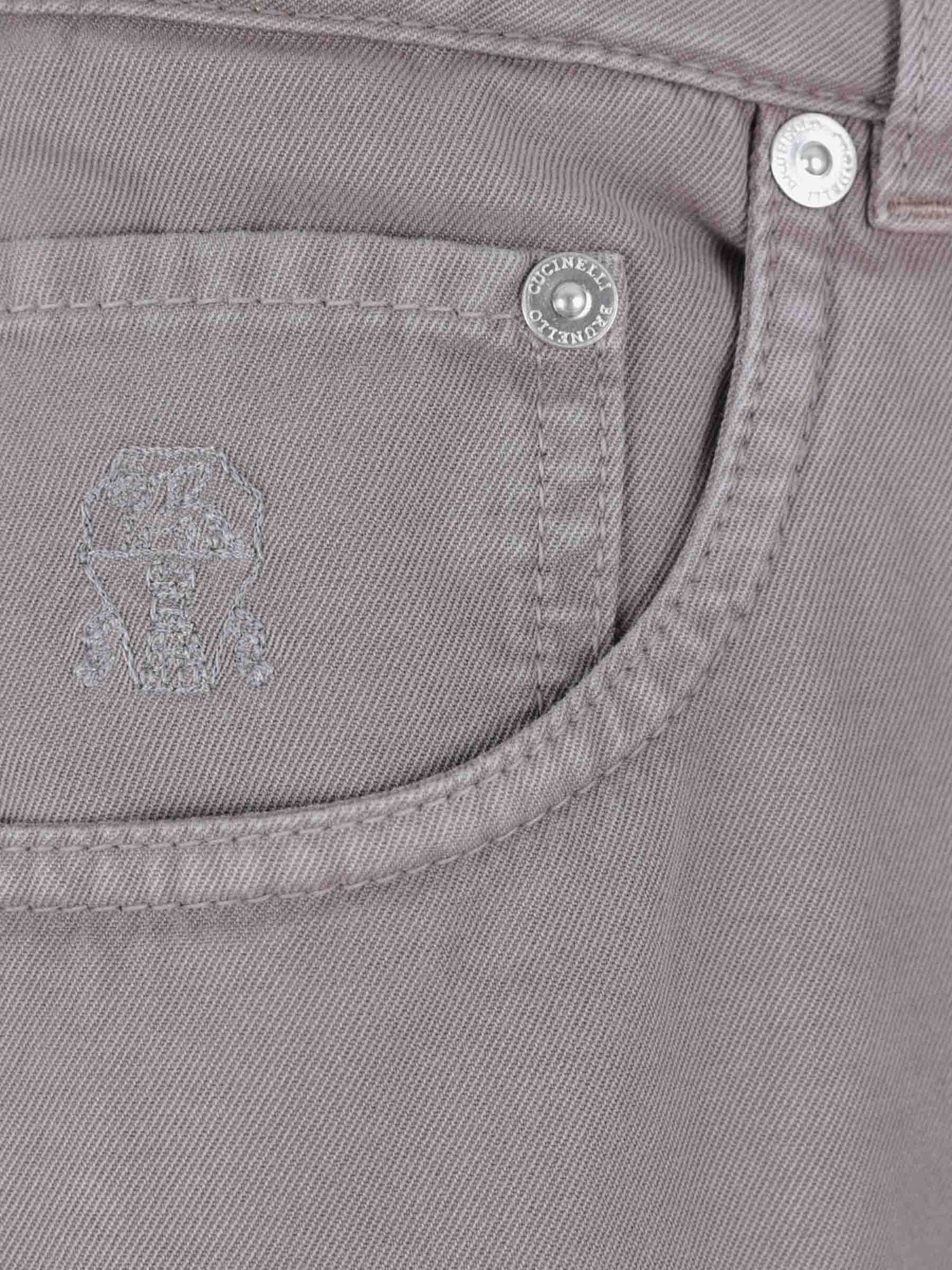 Brunello Cucinelli Hombre Barcelona Pantalones Rectos Algodón color Taupe sku 522-003038 01 - Foto 4