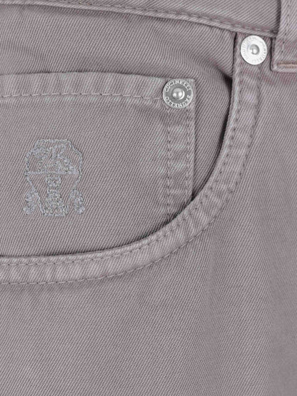 Brunello Cucinelli Hombre Barcelona Pantalones Rectos Algodón color Taupe sku 522-003038 01 - Foto 4