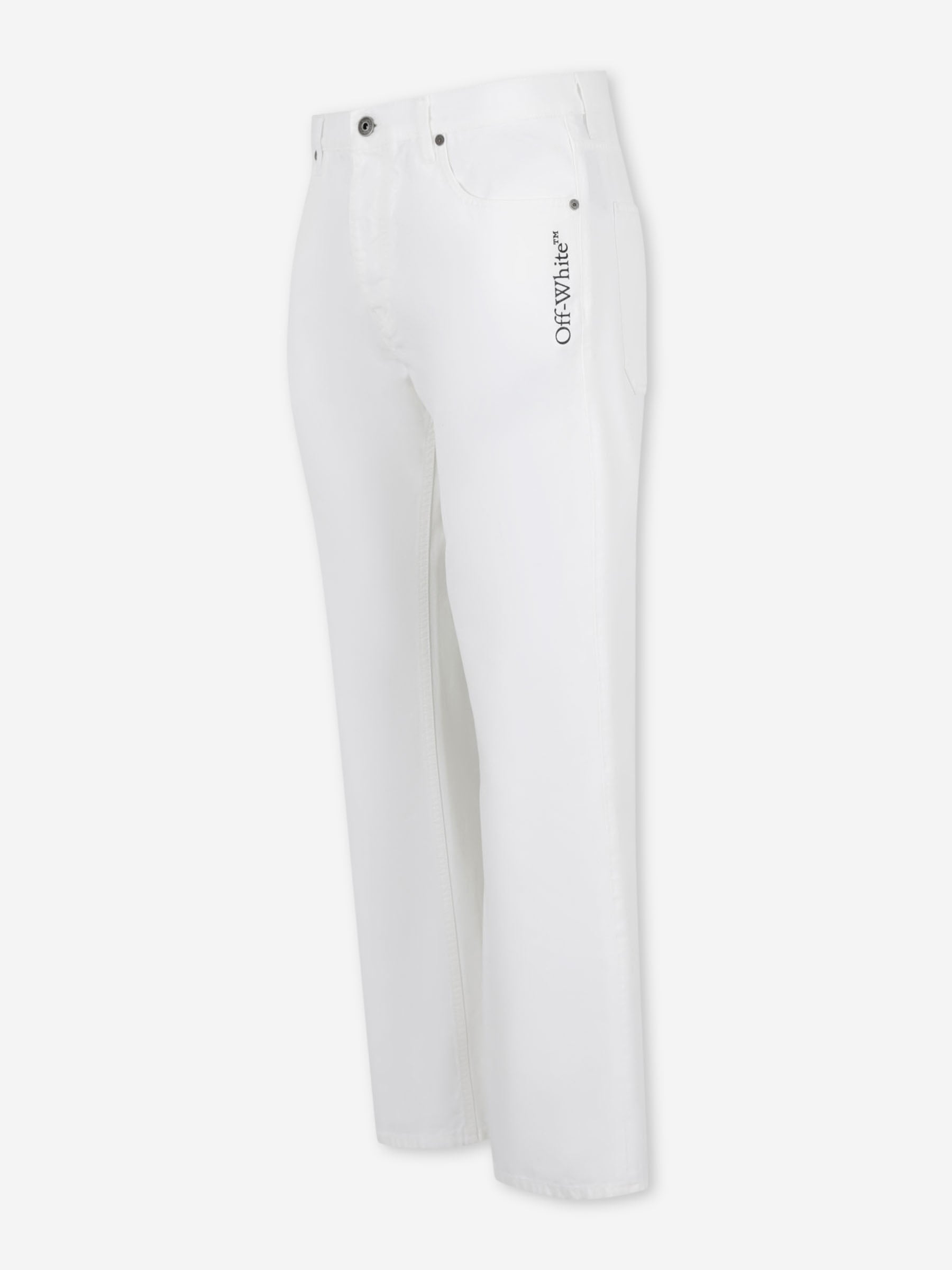 Outlet online Off-White Hombre Jeans Rectos Logo color Blanco sku 522-003060 01 - Foto 4