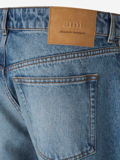 Outlet online Ami Paris Hombre Jeans Wide Leg color Azul Denim sku 522-003061 01 - Foto 4