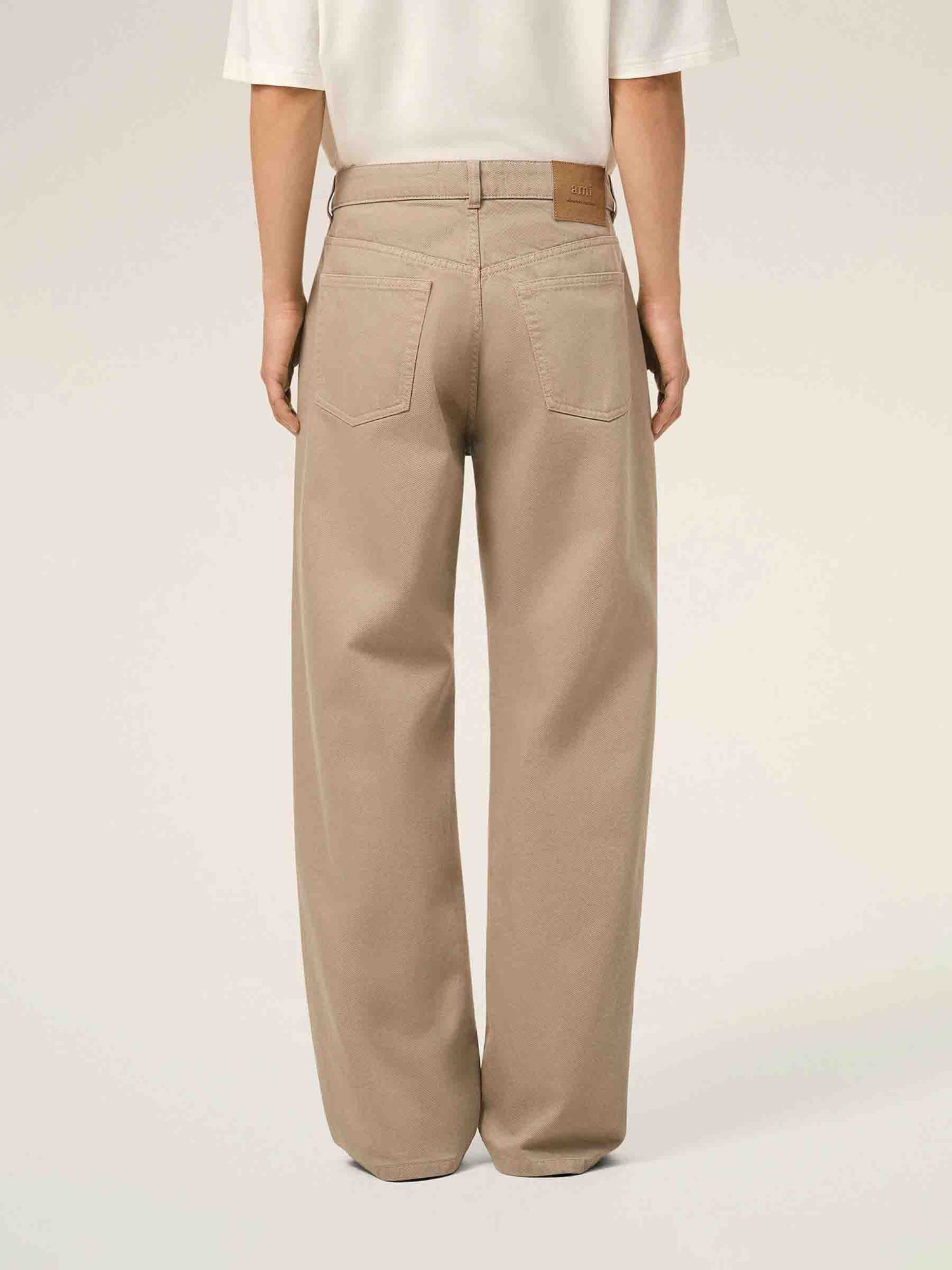 Outlet online Ami Paris Hombre Jeans Anchos Algodón color Beige sku 522-003063 01 - Foto 3