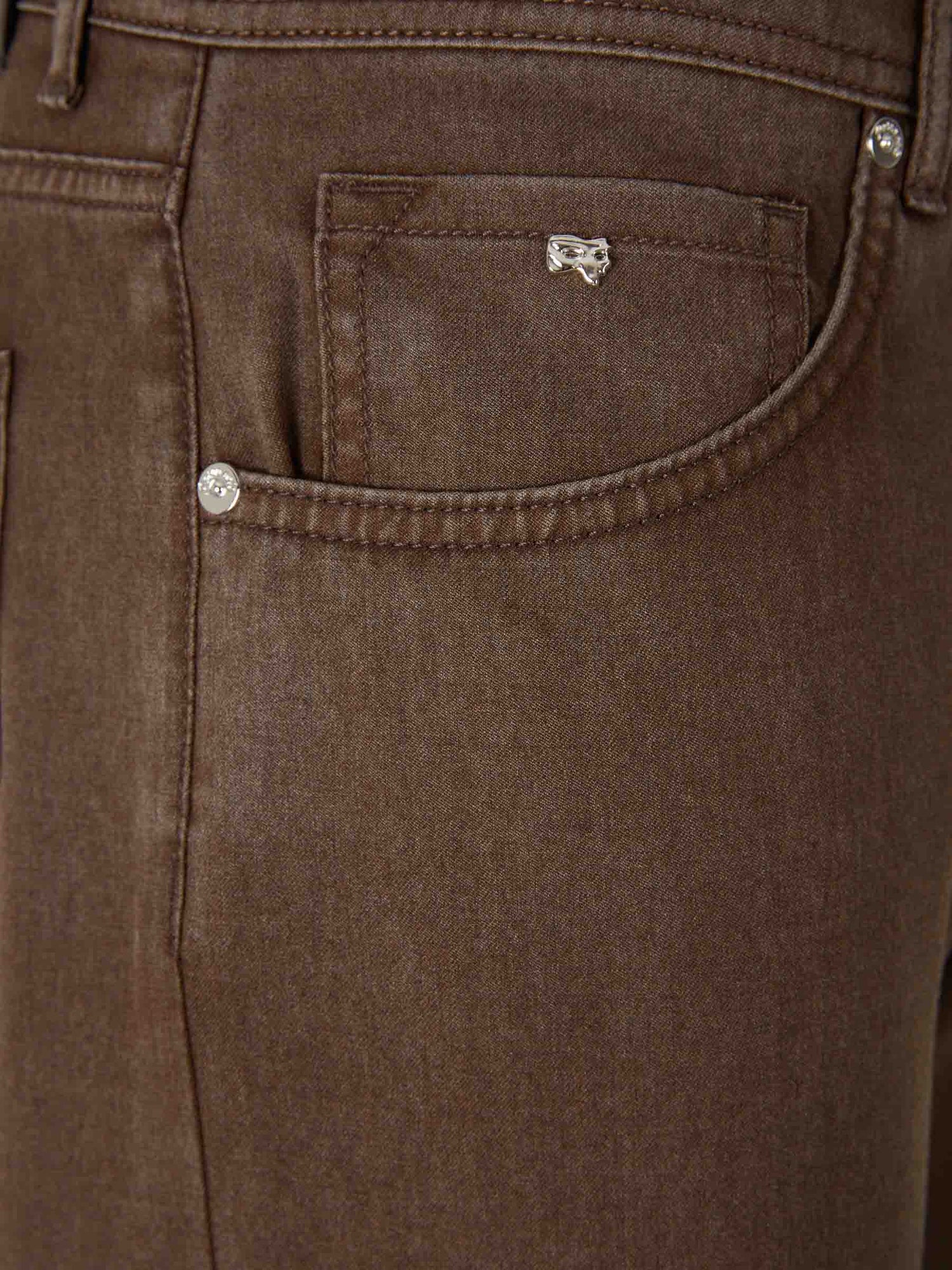 Marco Pescarolo Hombre Barcelona Pantalones Rectos Lana color Marrón Oscuro sku 522-003069 02 - Foto 3