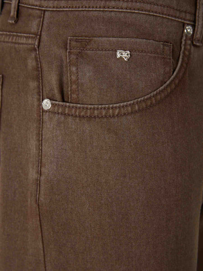 Marco Pescarolo Hombre Barcelona Pantalones Rectos Lana color Marrón Oscuro sku 522-003069 02 - Foto 3
