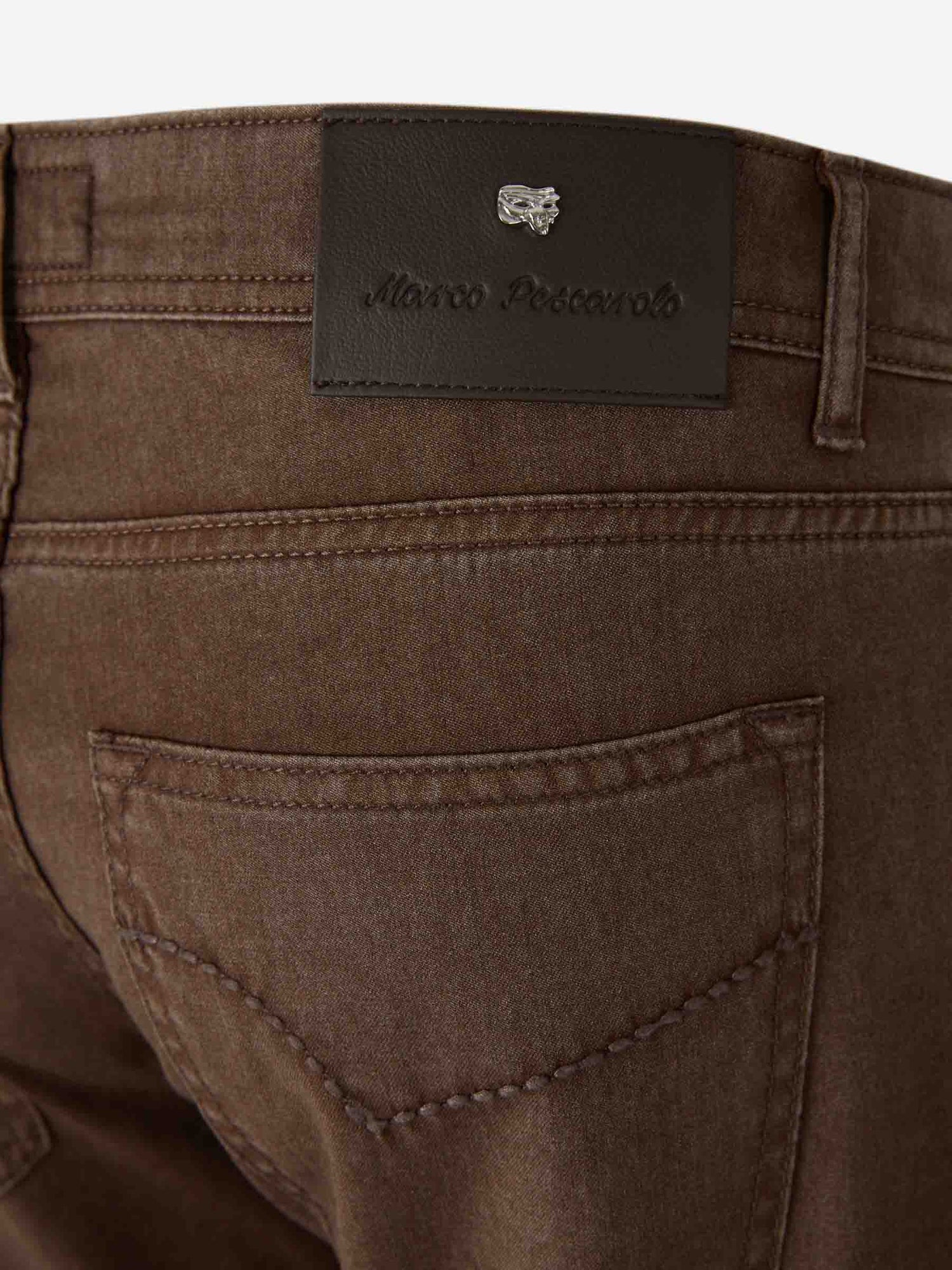 Marco Pescarolo Hombre Barcelona Pantalones Rectos Lana color Marrón Oscuro sku 522-003069 02 - Foto 4