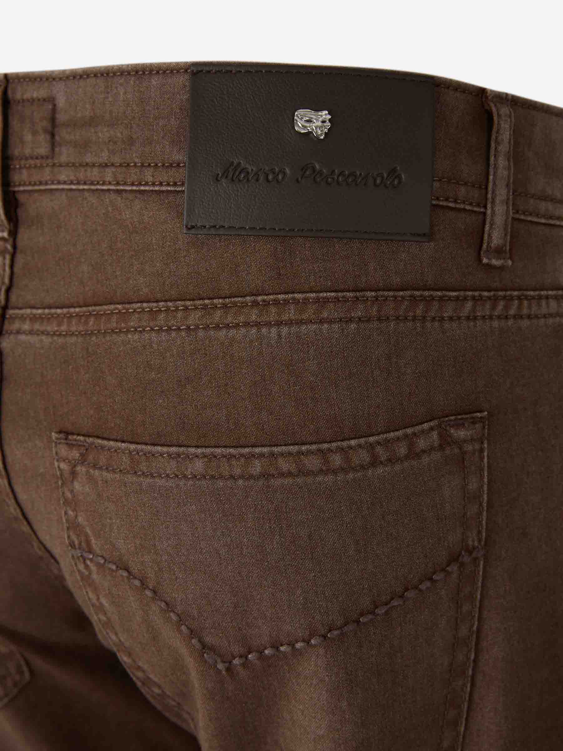 Marco Pescarolo Hombre Barcelona Pantalones Rectos Lana color Marrón Oscuro sku 522-003069 02 - Foto 4