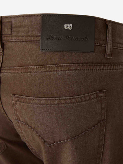 Marco Pescarolo Hombre Barcelona Pantalones Rectos Lana color Marrón Oscuro sku 522-003069 02 - Foto 4