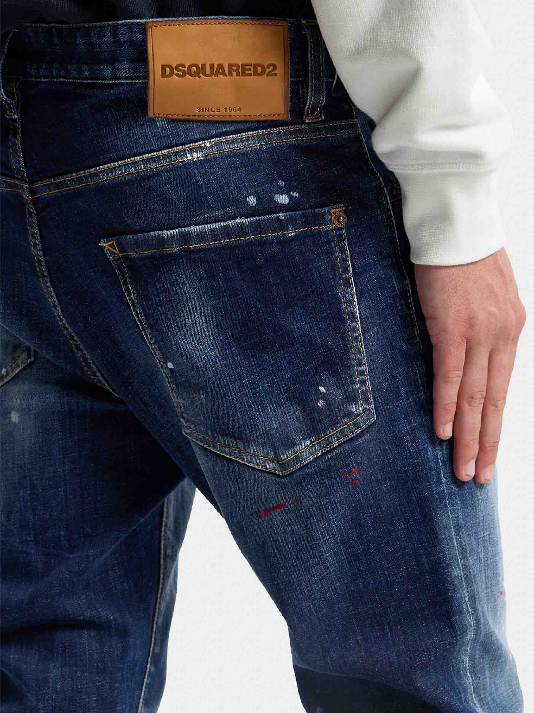 Dsquared2 Hombre Barcelona Jeans Rectos Teddy color Azul Denim Oscuro sku 522-003079 01 - Foto 4