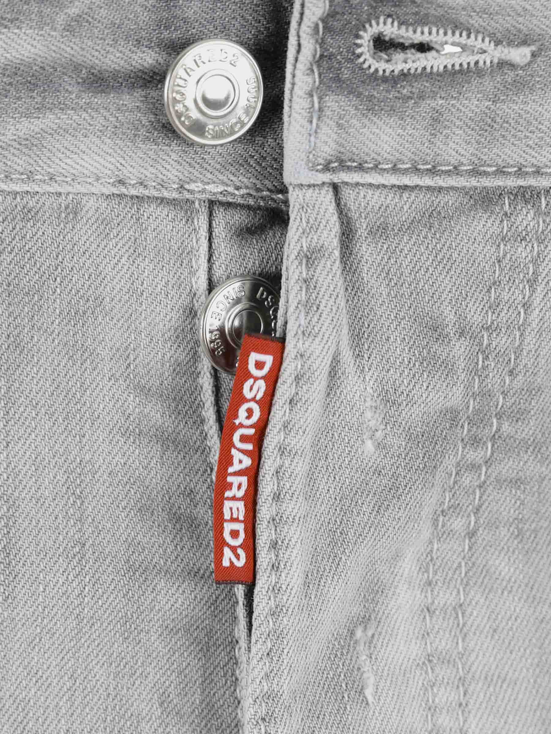 Outlet online Dsquared2 Hombre Jeans Rectos 642 color Gris sku 522-003080 01 - Foto 4