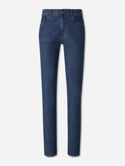 Canali Hombre Barcelona Jeans Rectos Algodón color Azul Denim Oscuro sku 522-003085 01 - Foto 1
