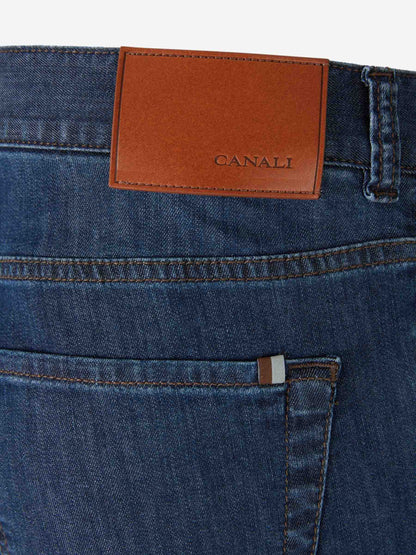 Canali Hombre Barcelona Jeans Rectos Algodón color Azul Denim Oscuro sku 522-003085 01 - Foto 4