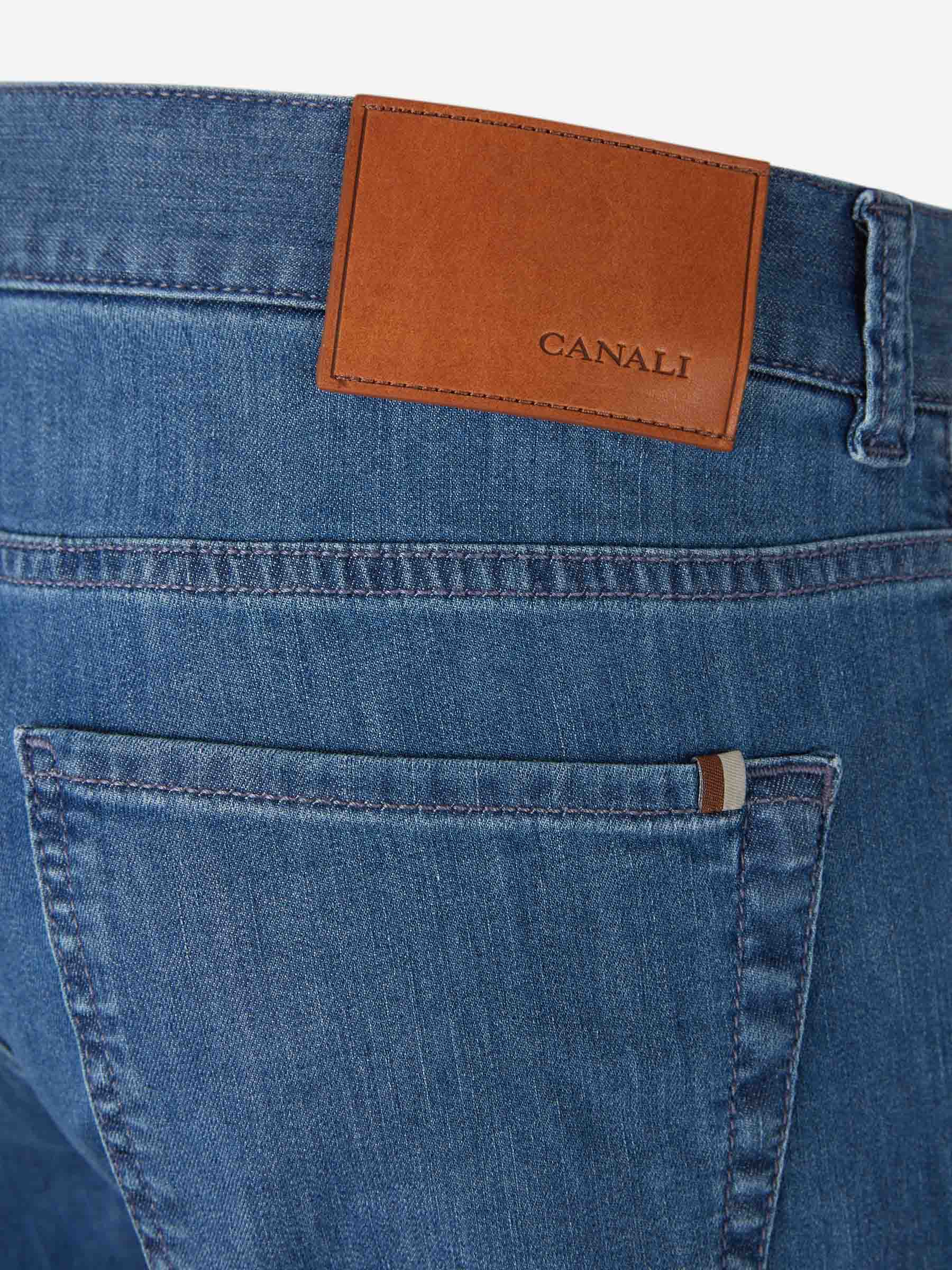 Canali Hombre Barcelona Jeans Rectos Algodón color Azul Denim sku 522-003085 02 - Foto 4