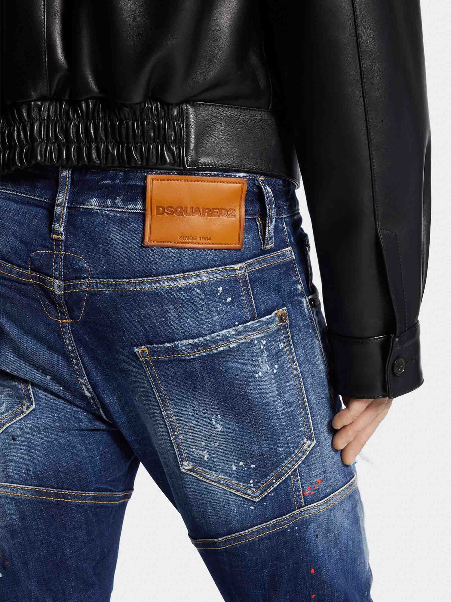 Outlet online Dsquared2 Hombre Jeans Tidy Biker color Azul Denim sku 522-003094 01 - Foto 5