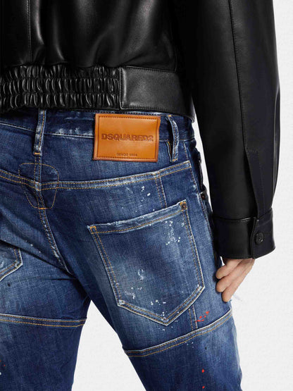 Outlet online Dsquared2 Hombre Jeans Tidy Biker color Azul Denim sku 522-003094 01 - Foto 5