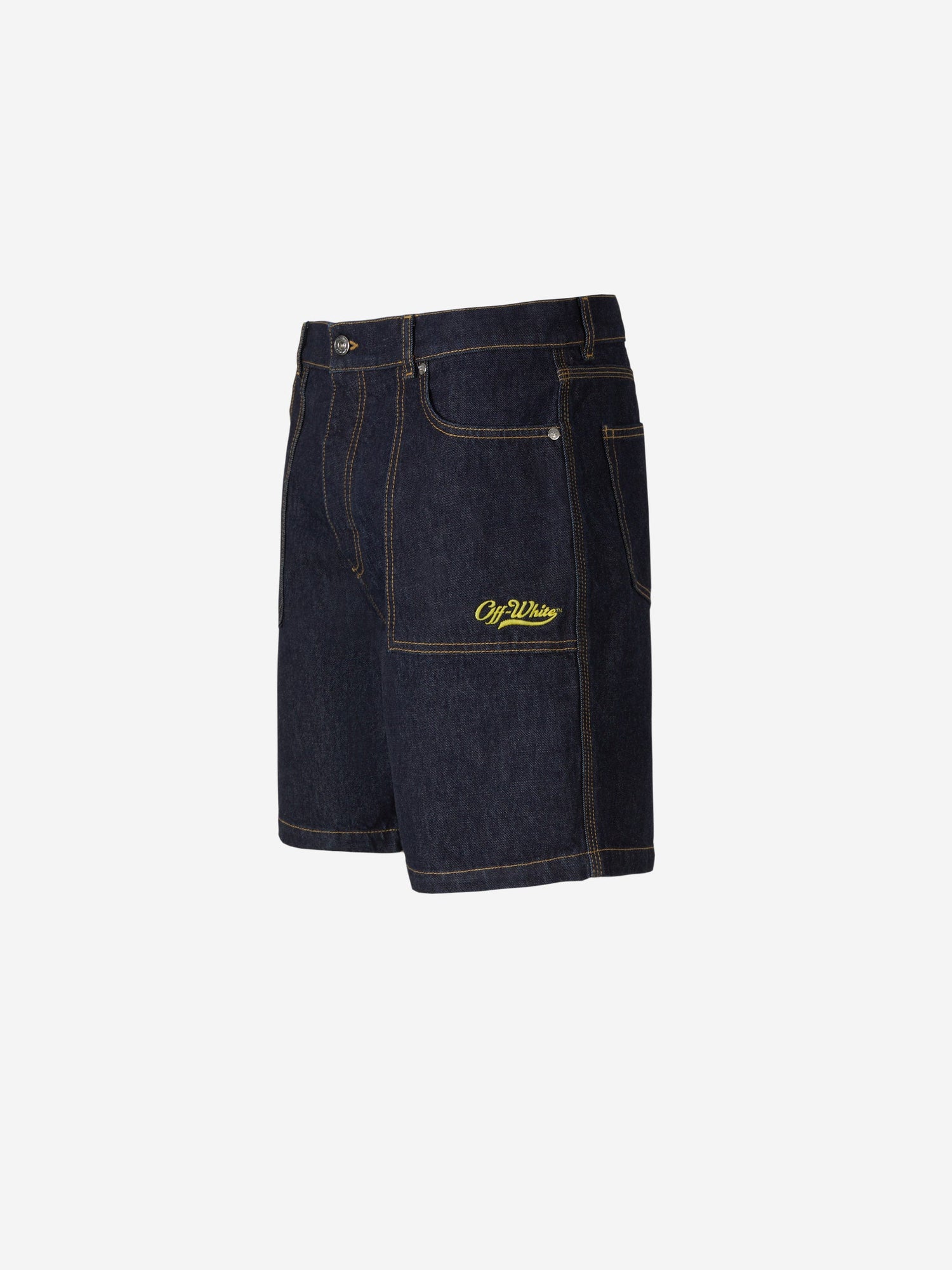 Outlet online Off-White Hombre Bermudas Logo Bordado color Azul Denim sku 523-000790 01 - Foto 2