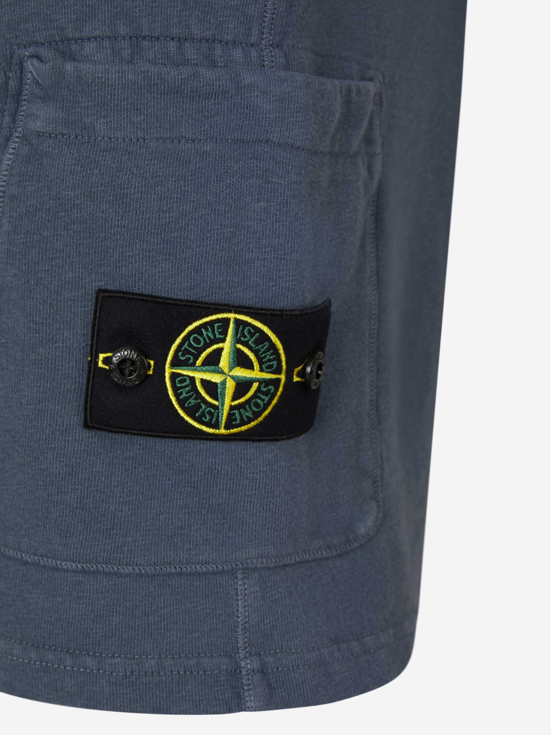 Outlet online Stone Island Hombre Bermudas Joggers Logo color Verde Militar sku 523-000825 02 - Foto 5