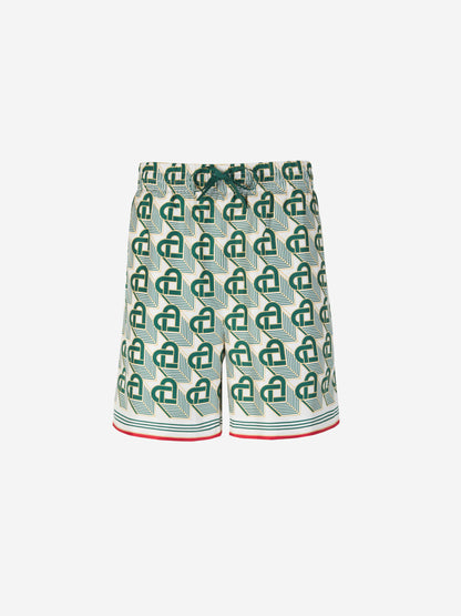 Outlet online Casablanca Hombre Bermudas Monograma Corazon color Verde Oscuro sku 523-000858 01 - Foto 1