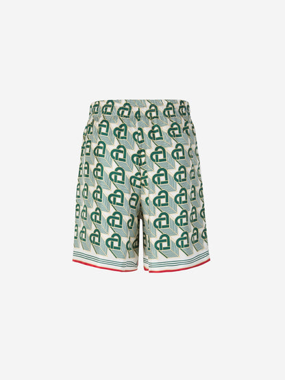 Outlet online Casablanca Hombre Bermudas Monograma Corazon color Verde Oscuro sku 523-000858 01 - Foto 2