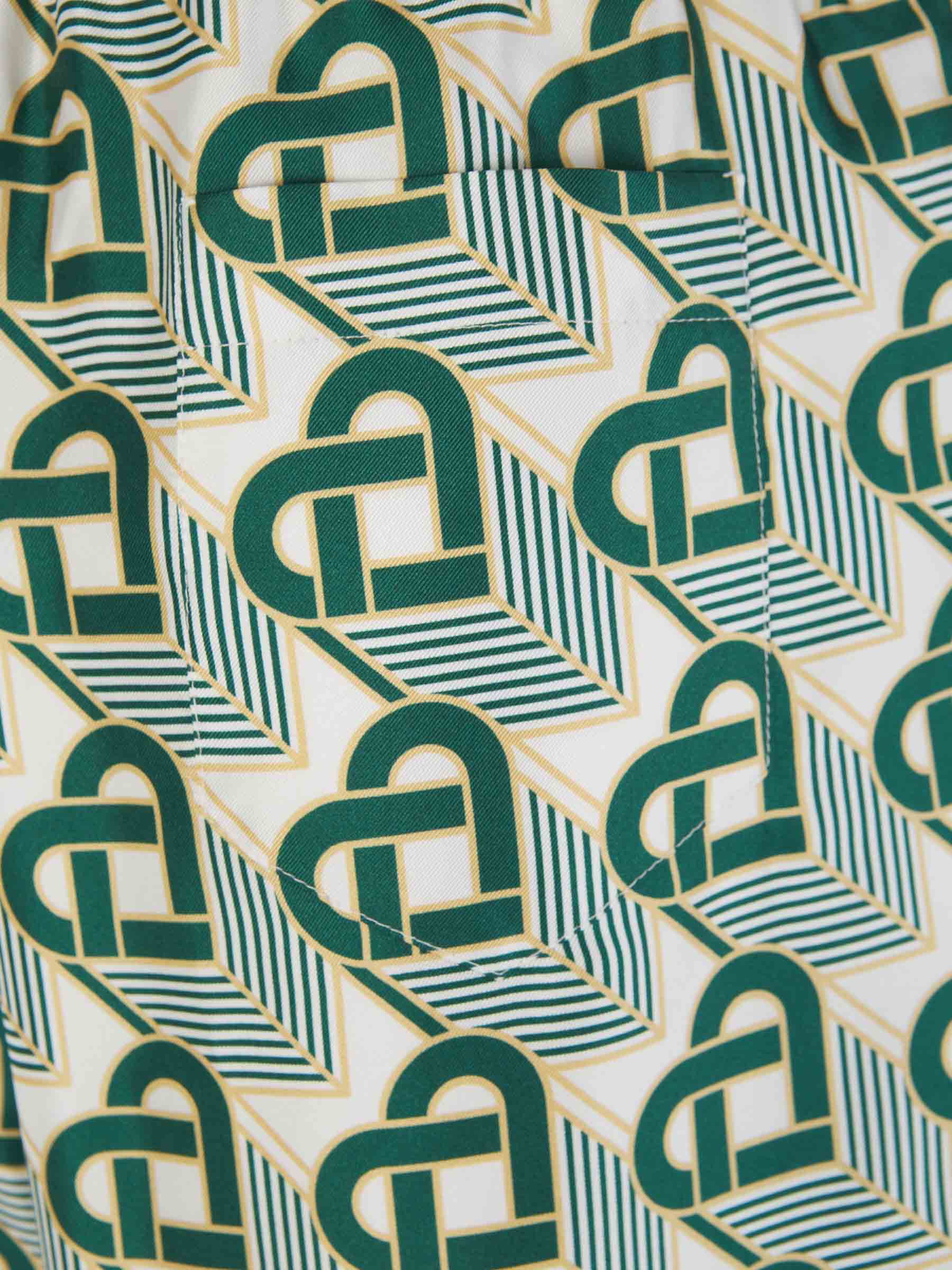 Outlet online Casablanca Hombre Bermudas Monograma Corazon color Verde Oscuro sku 523-000858 01 - Foto 4