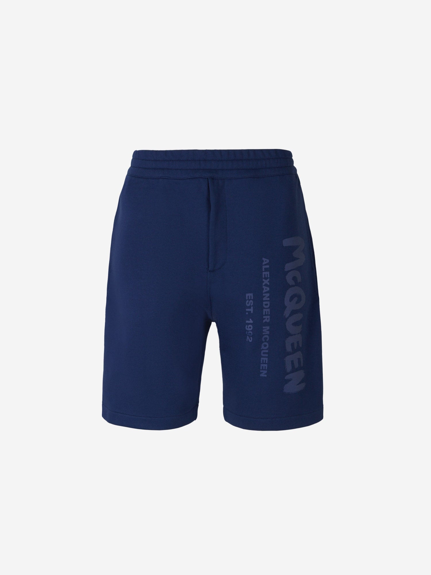 Outlet online Alexander McQueen Hombre Bermudas Deportivas Graffiti color Azul Cobalto sku 523-000862 02 - Foto 7