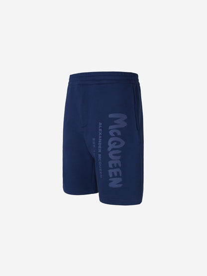 Outlet online Alexander McQueen Hombre Bermudas Deportivas Graffiti color Gris Claro sku 523-000862 01 - Foto 8