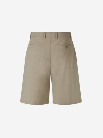 Outlet online Amiri Hombre Bermudas Pinzas Lana color Arena sku 523-000866 01 - Foto 3