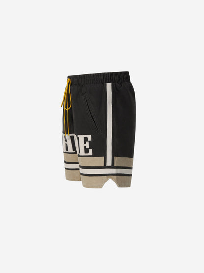 Outlet online Rhude Hombre Bermudas Logo Algodón color Negro sku 523-000869 00 - Foto 2