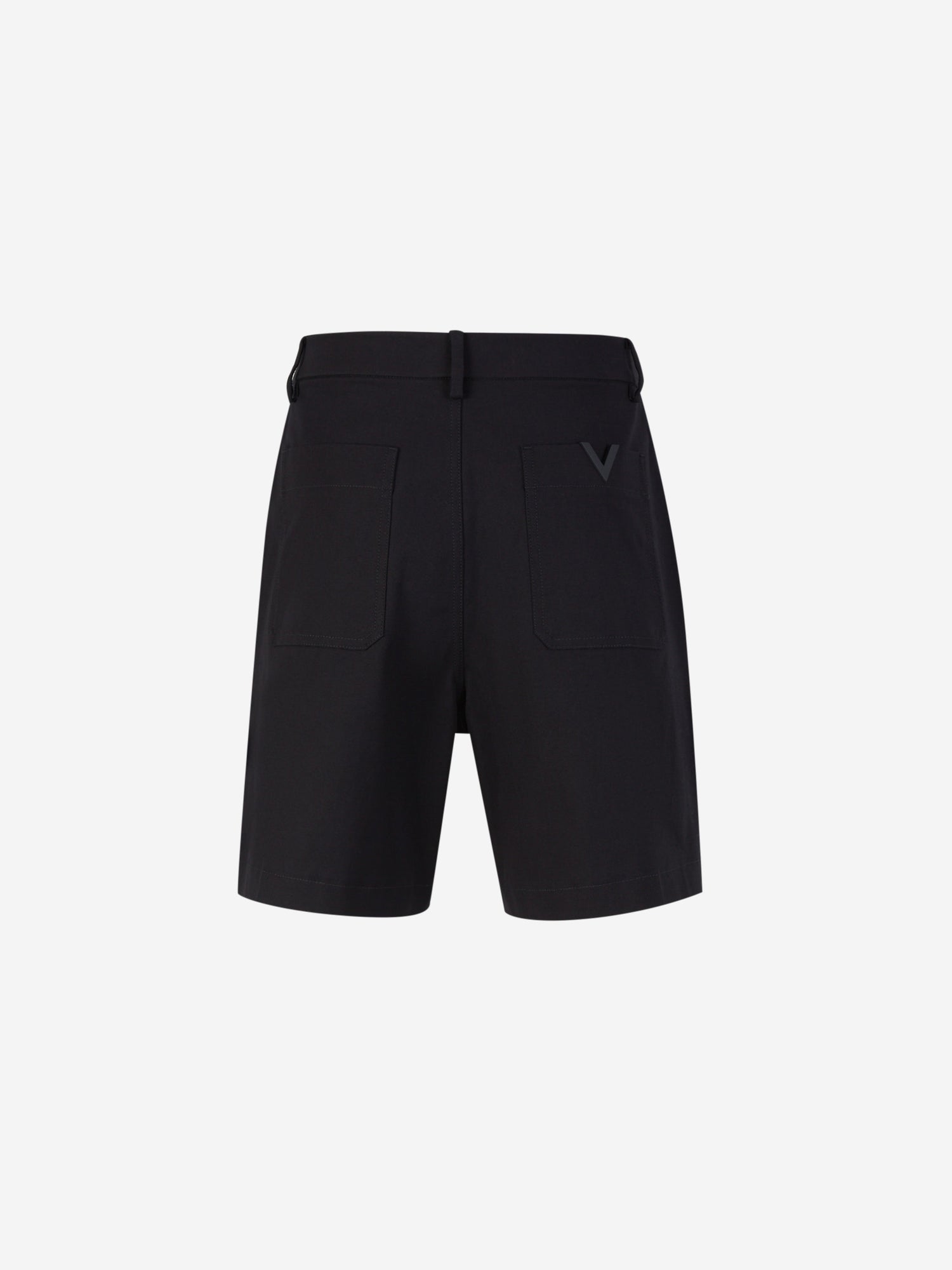 Outlet online Valentino Hombre Bermudas Lisas Algodón color Negro sku 523-000898 01 - Foto 3