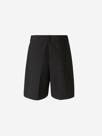 Outlet online Valentino Hombre Bermudas Formales Lana color Negro sku 523-000954 01 - Foto 3