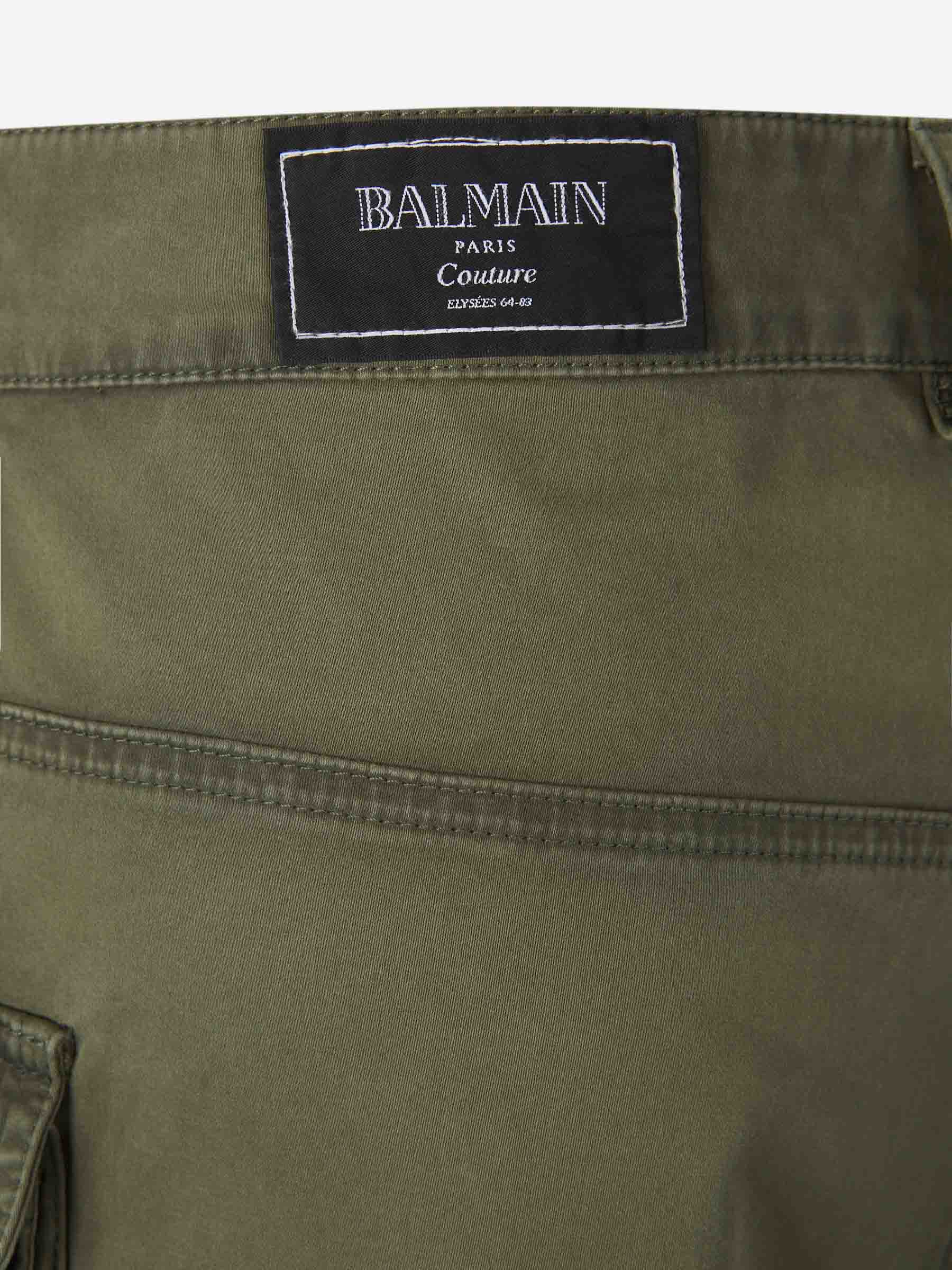 Balmain Hombre Barcelona Bermudas Cargo Algodón color Verde Militar sku 523-001096 01 - Foto 5