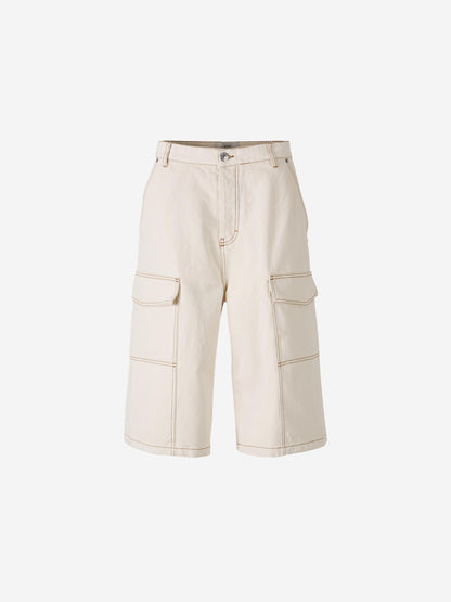 Ami Paris Hombre Barcelona Bermudas Cargo Denim color Crema sku 523-001118 01 - Foto 1