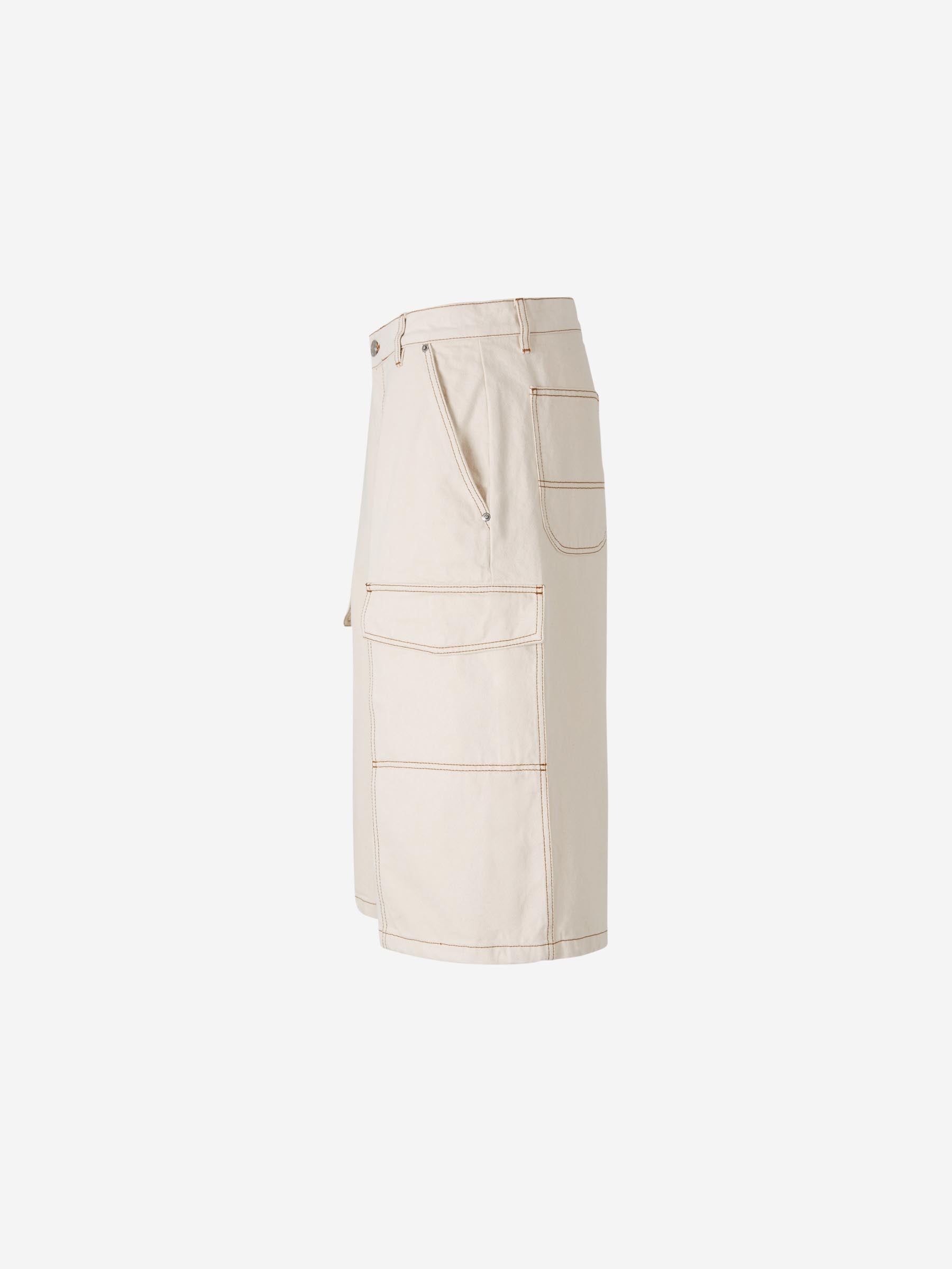 Ami Paris Hombre Barcelona Bermudas Cargo Denim color Crema sku 523-001118 01 - Foto 2
