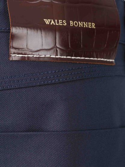 Wales Bonner Hombre Barcelona Bermudas Algodón Kingston color Azul Marino sku 523-001138 01 - Foto 3