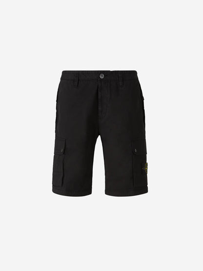 Stone Island Hombre Barcelona Bermuda Cargo Sarga color Negro sku 523-001148 01 - Foto 1