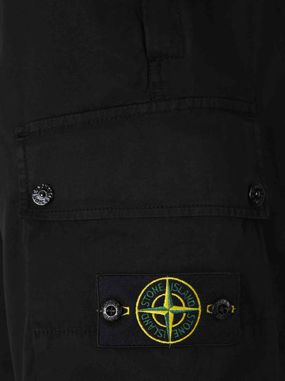 Stone Island Hombre Barcelona Bermuda Cargo Sarga color Negro sku 523-001148 01 - Foto 5