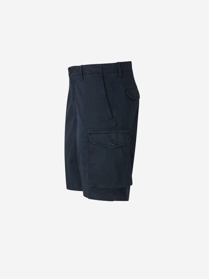 Outlet online Incotex Slacks Hombre Bermudas Cargo Algodón color Azul Noche sku 523-001173 01 - Foto 2