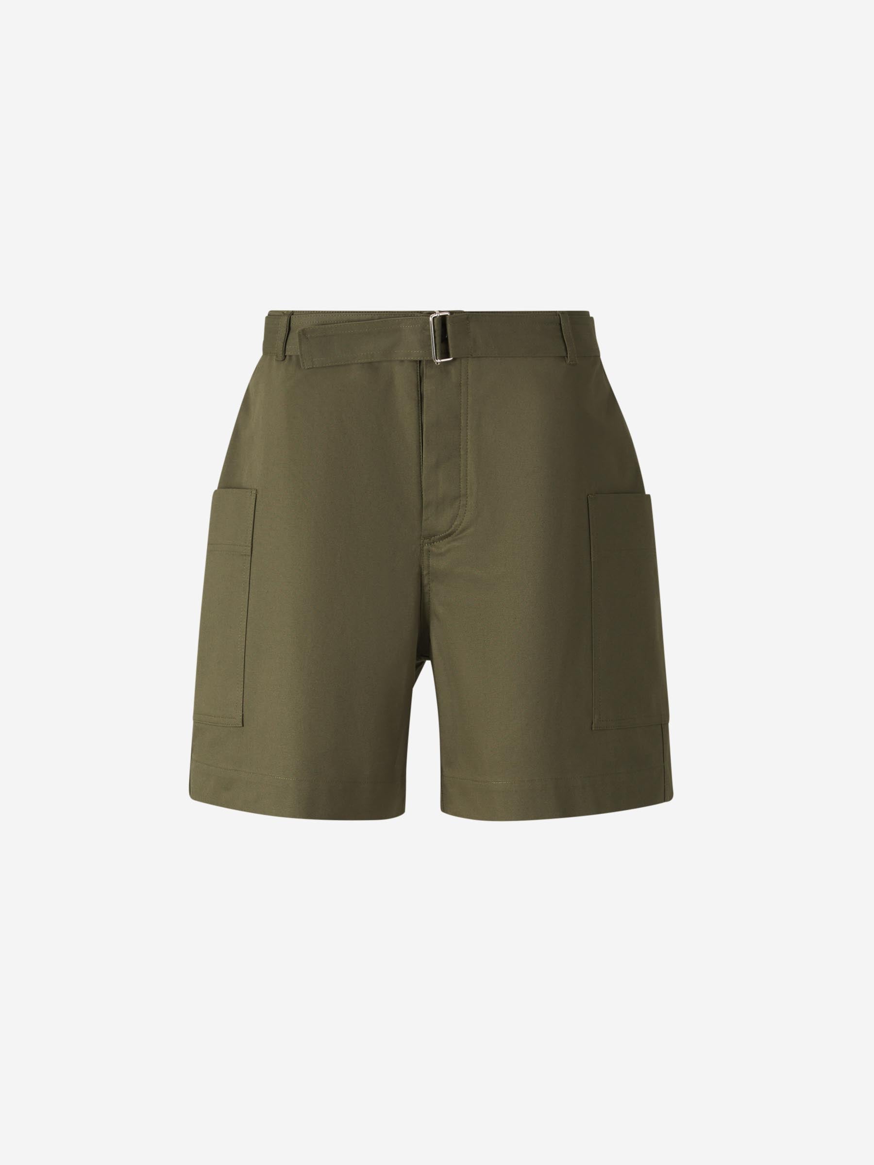 Outlet online Officine Générale Hombre Bermudas Cinturón Daryl color Verde Militar sku 523-001182 01 - Foto 1