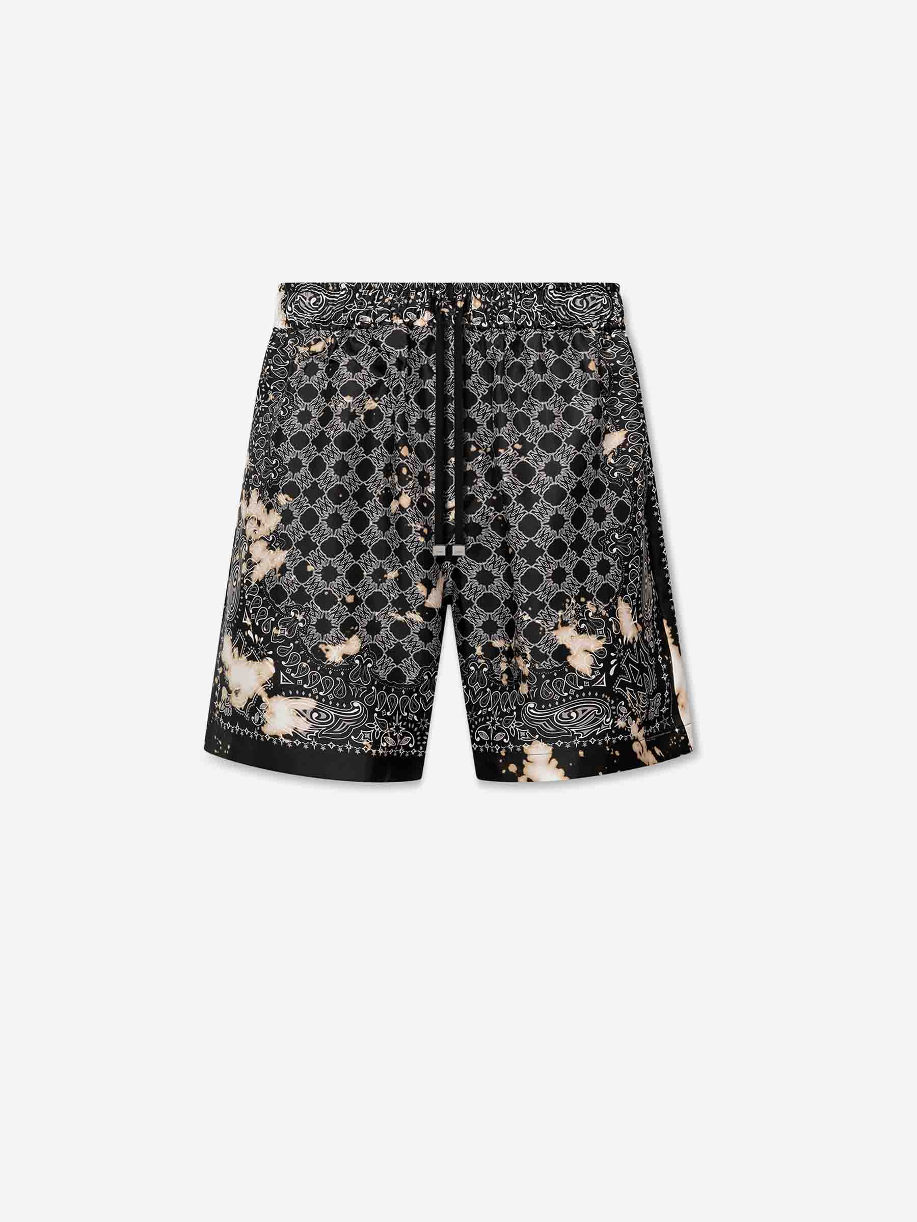 Outlet online Amiri Hombre Bermudas Bandana Lejía color Negro sku 523-001204 01 - Foto 1
